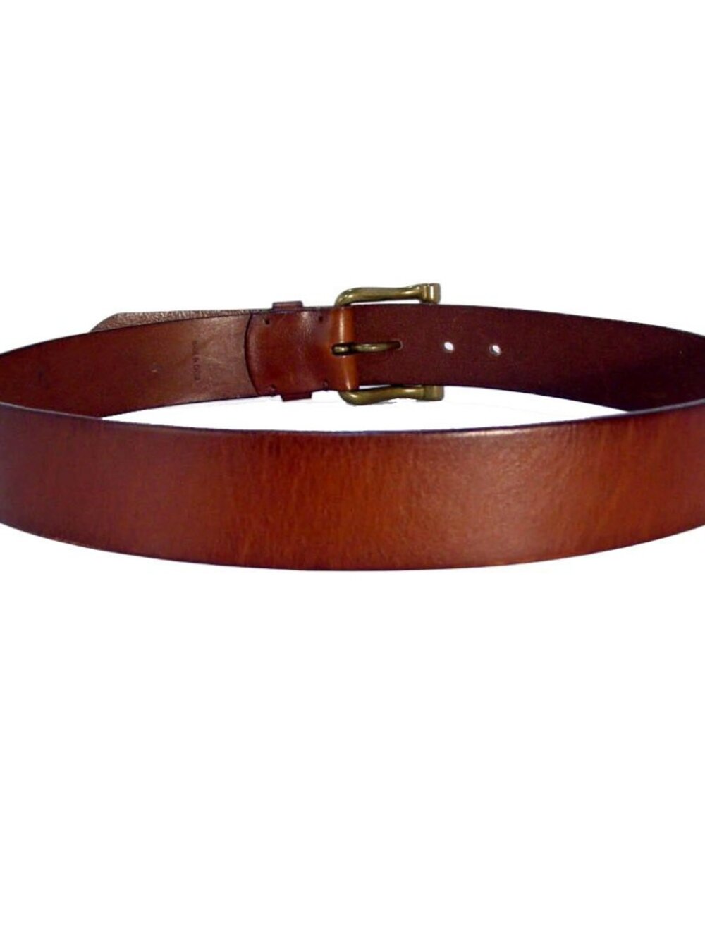RALPH LAUREN COLLECTION $450 Equestrian Burnished Leather Belt Brass Buckle M - Picture 3 of 5